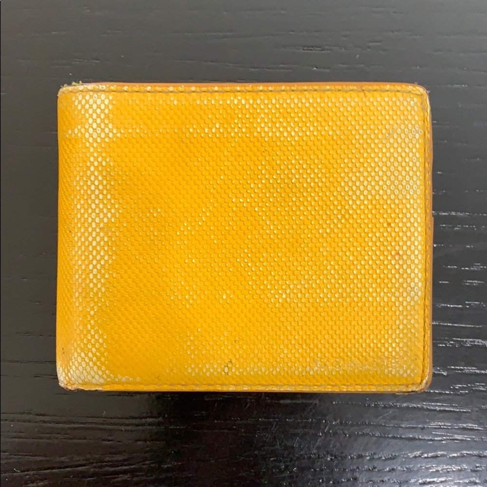 Vintage signature Yellow bifold wallet.